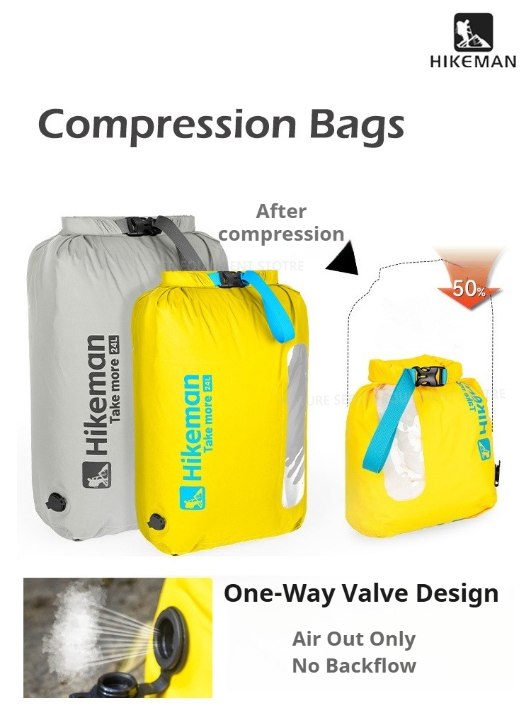 Fishing Kayak Storage Bag - Tas Kompresi Vakum HIKEMAN dengan Katup