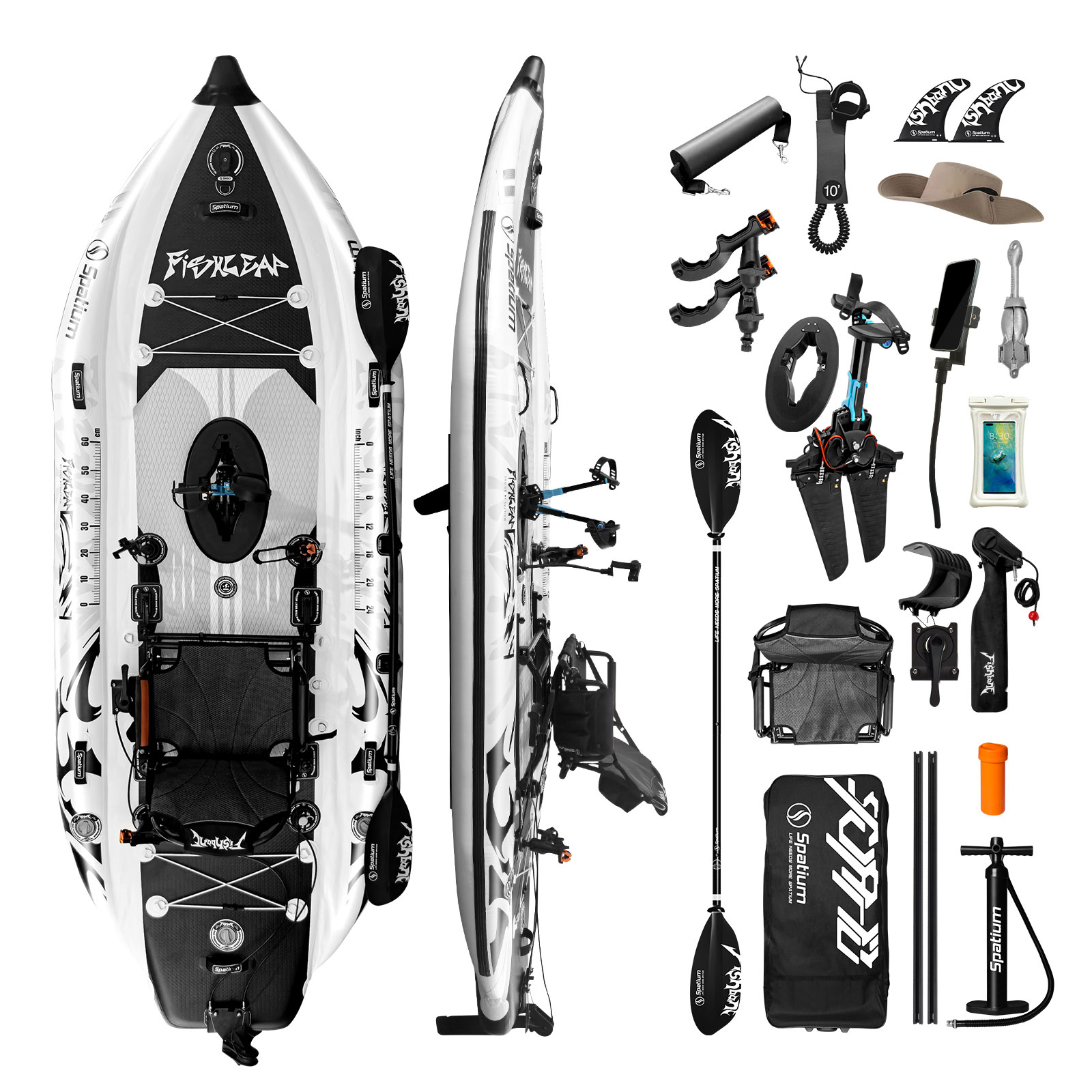 Fishing Kayak Seat - Kayak Tiup Spatium 11.5ft dengan Pedal