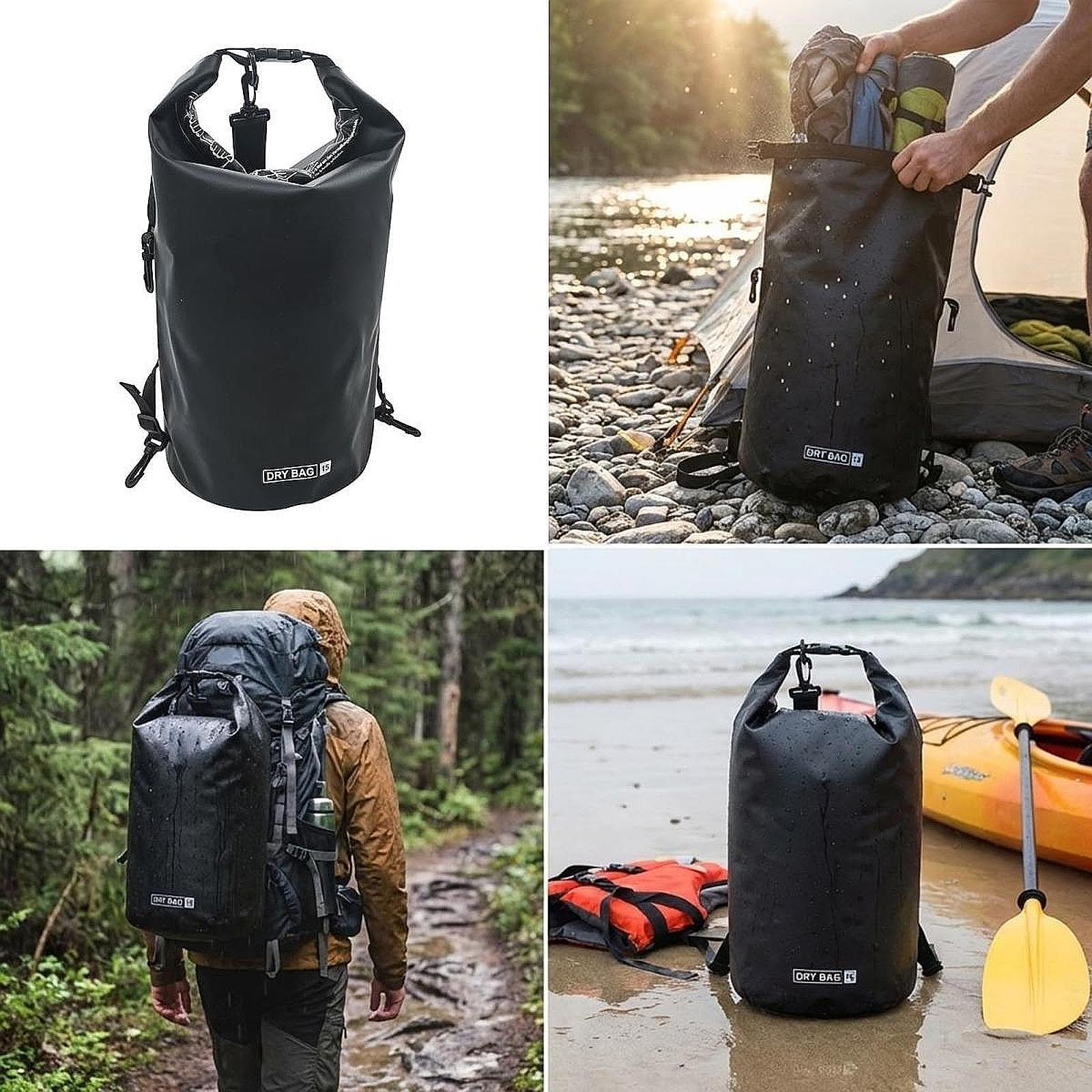 Fishing Kayak Storage Bag - Tas Kering Tahan Air dengan Tali