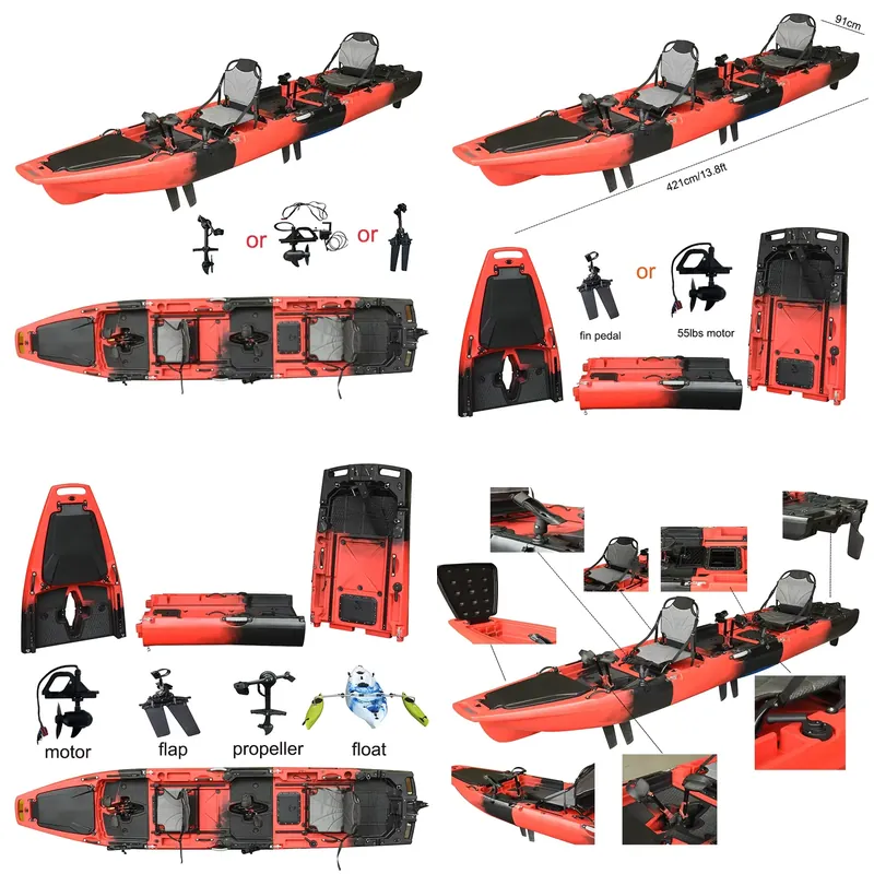 Kayak Pedal Drive Tandem 3 Bag - Fishing Kayak Pedal Drive ulasan dan harga