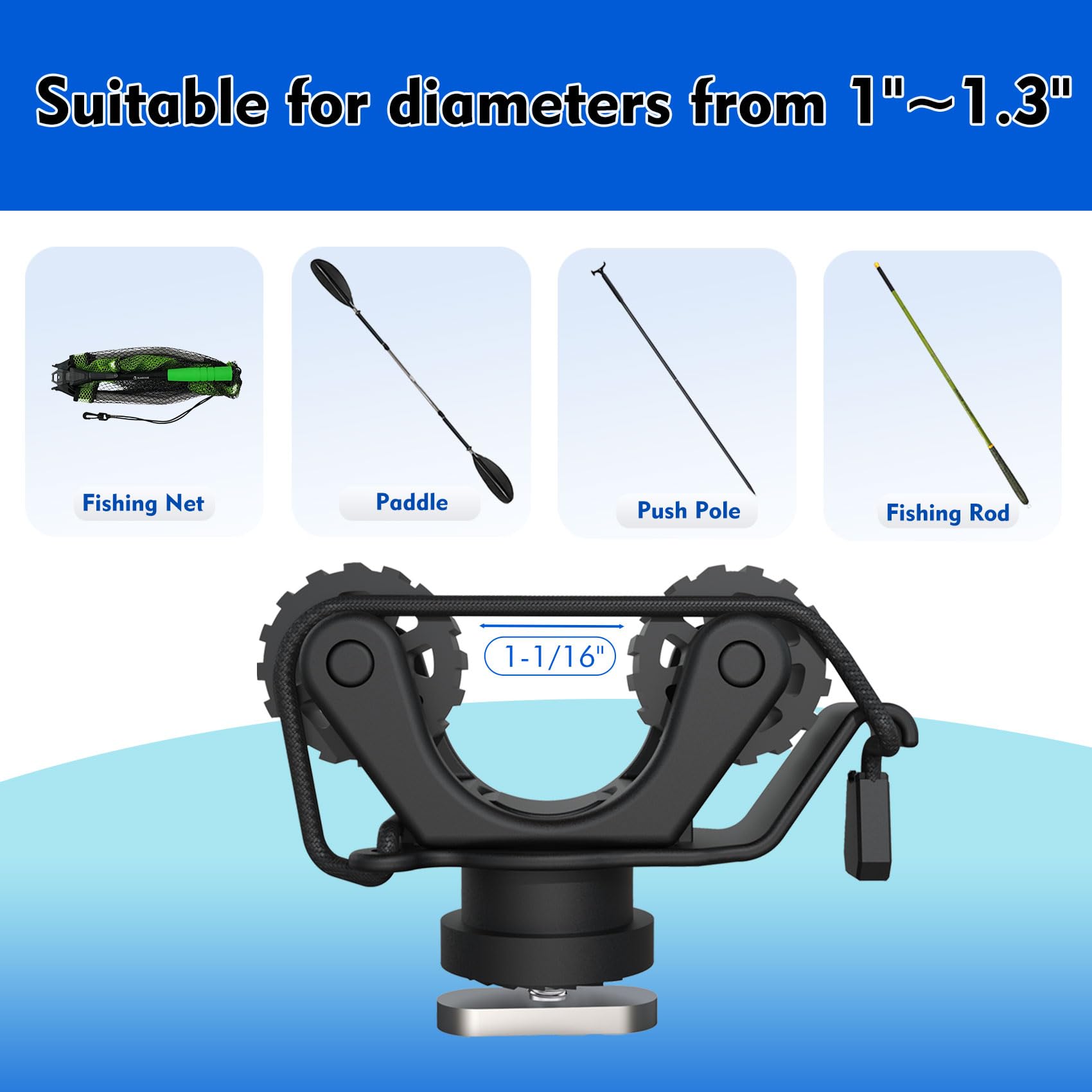 Penyangga Dayung Kayak, Akseso - Fishing Kayak Rod Holder ulasan dan harga
